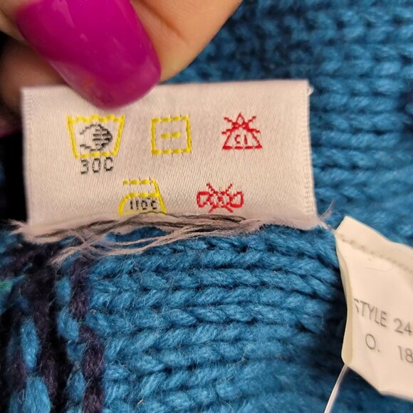 Vintage Portraits By Northern Isles S Hand-Knitted Traveler Cardigan Deadstock - Picture 12 of 14